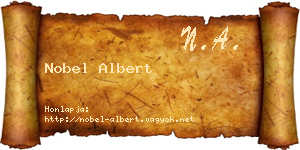 Nobel Albert névjegykártya
